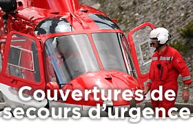Couvertures de secours d'urgence
